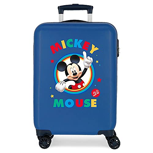 Disney Circle Mickey Kabinenkoffer Blau 37x55x20 cms Hartschalen ABS Kombinationsschloss 34L 2,6Kgs 4 Doppelräder Handgepäck von Disney