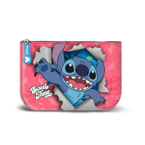 Lilo und Stitch Thing-Kleines Quadratisches Geldbörse, Rosa, 10 x 7 cm von Disney