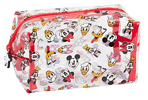 Mickey Mouse Minnie Maus und Freunde, transparente Kosmetiktasche für Mädchen und Frauen, transparente Make-up-Tasche, Schulbleistift, multi, Einheitsgröße, Kosmetiktasche von Disney