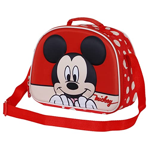 Micky Maus Bobblehead-3D Frühstückstasche, Rot von Disney
