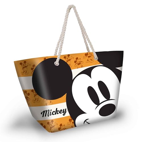 Micky Maus Orange-Soleil Strandtasche, Orange, 52 x 37 cm von Disney