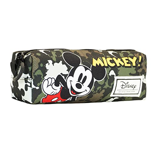 Micky Maus Surprise-FAN Quadrat Federmäppchen, Militärgrün von Disney