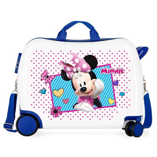 Disney Enjoy Minnie Icon Kinder-Koffer Blau 50x38x20 cms Hartschalen ABS Kombinationsschloss 34L 2,3Kgs 4 Räder Handgepäck von Disney