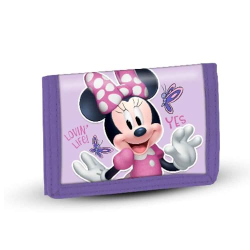 Disney Unisex Kids Velcro Geldbörse Butterflies 5164 Lila Einheitsgröße von Disney