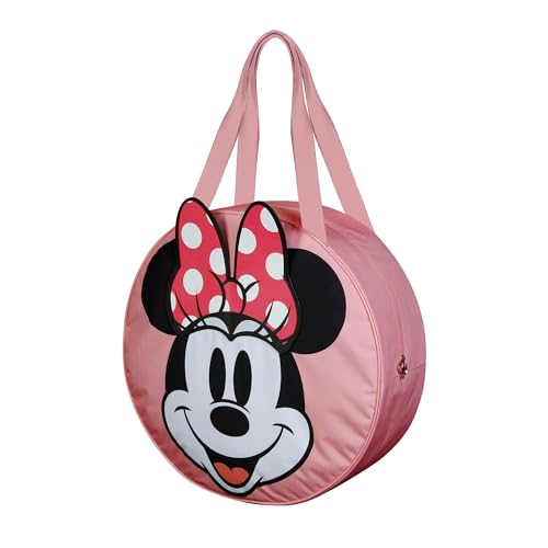 Minnie Maus Face-Jumbo Strandtasche, Schwarz, 53 x 50 cm, Kapazität 42 L von Disney