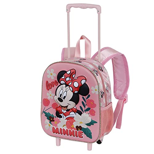 Minnie Maus Garden-Kleiner 3D Rucksack mit Rädern, Rosa von Disney