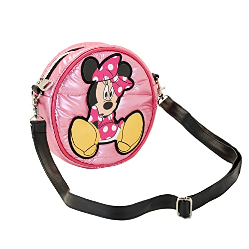 Minnie Maus Shoes-Padding Runde Schultertasche, Rosa von Disney