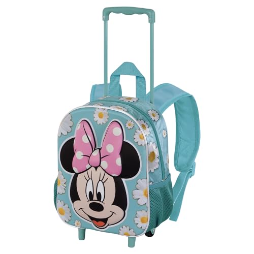 Minnie Maus Spring-Kleiner 3D Rucksack mit Rädern, Blau, 26 x 34 cm, Kapazität 12,5 L von Disney