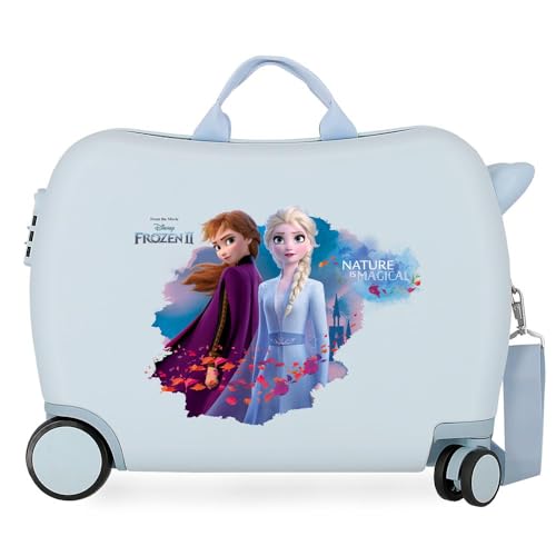 Disney Frozen Die Eiskönigin Nature is magical Kinder-Koffer Blau 50x39x20 cms Hartschalen ABS Kombinationsschloss 34L 2,1Kgs 4 Räder Handgepäck von Disney