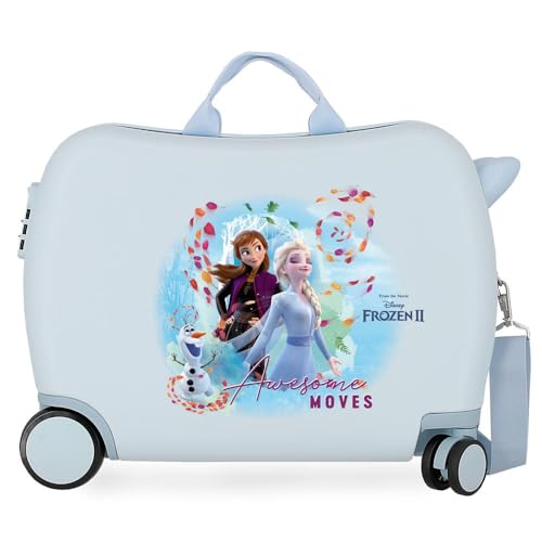 Disney Frozen Die Eiskönigin Awesome Moves Kinder-Koffer Blau 50x38x20 cms Hartschalen ABS Kombinationsschloss 34L 2,1Kgs 4 Räder Handgepäck von Frozen