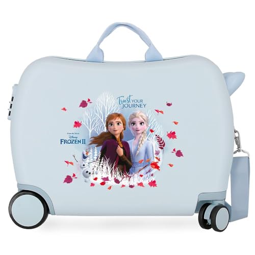 Disney Frozen Die Eiskönigin Trust your journey Kinder-Koffer Blau 50x38x20 cms Hartschalen ABS Kombinationsschloss 38L 2,1Kgs 4 Räder Handgepäck von Disney