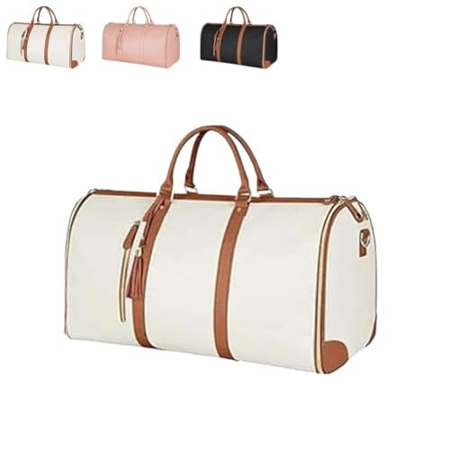 Lucshy Reisetasche, Kleider-Seesäcke for Reisen, Faltbare Kleidertasche, Reisetasche for Männer und Frauen(Color:White) von Distrainar