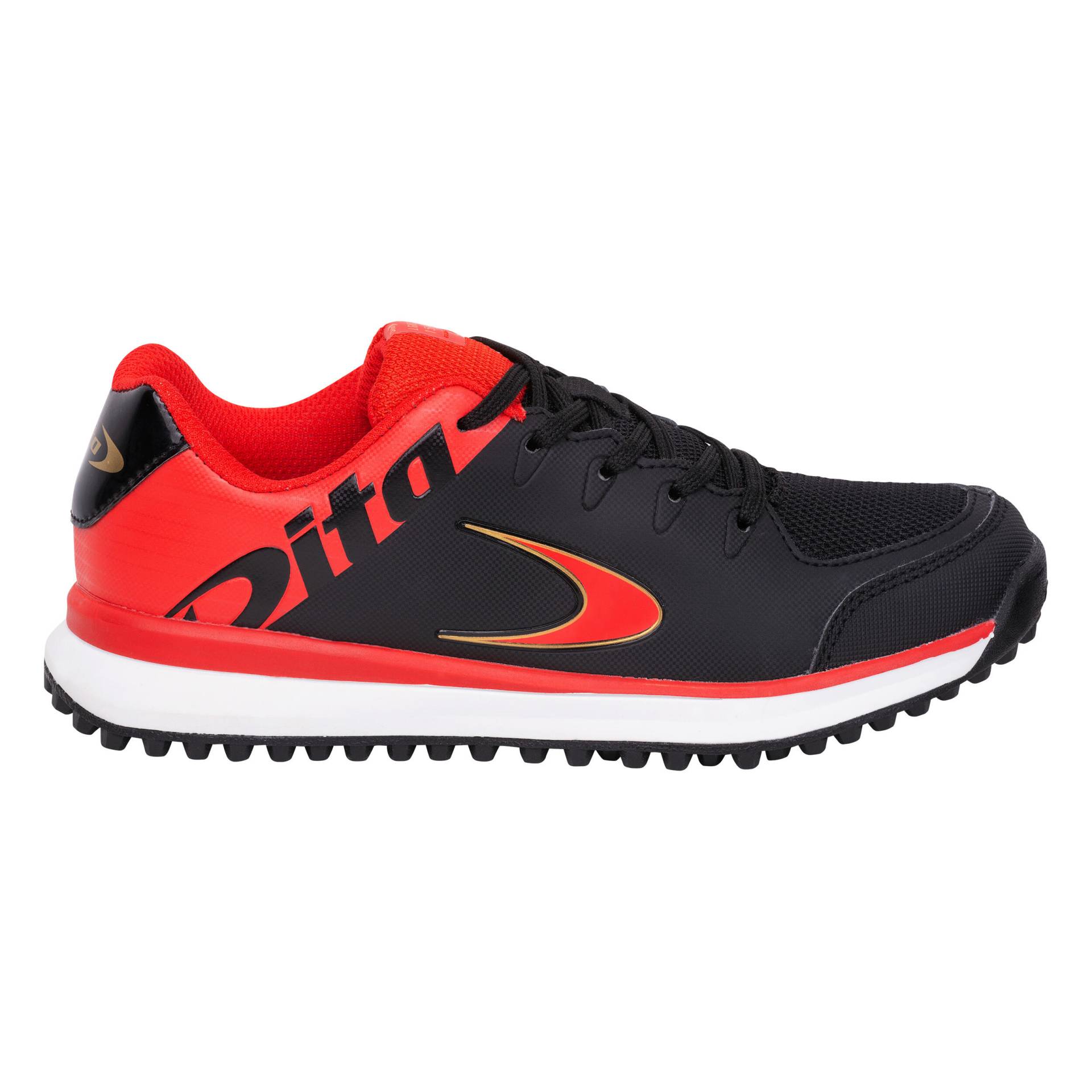 Kinder Feldhockeyschuhe - LGHT150 rot/schwarz von Dita