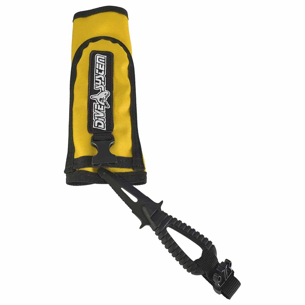 Dive System Inflator Cover With Knife Gelb von Dive System