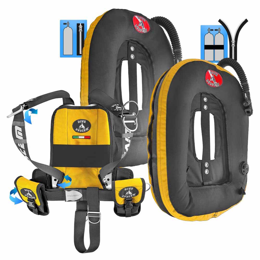 Dive System Quikly Moby Wing Gelb von Dive System