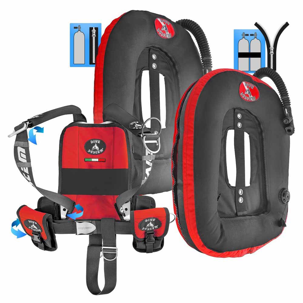 Dive System Quikly Moby Vest Rot von Dive System