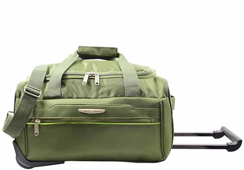 DR638 Reisetasche mit Rollen, mittelgroß, Khaki, khaki, M, Reisetasche von Divergent Retail