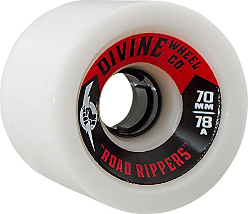 Divine Urethane Road Ripper Longboard-Räder, 70 mm, verschiedene Farben erhältlich (Weiß - 78a) von Divine