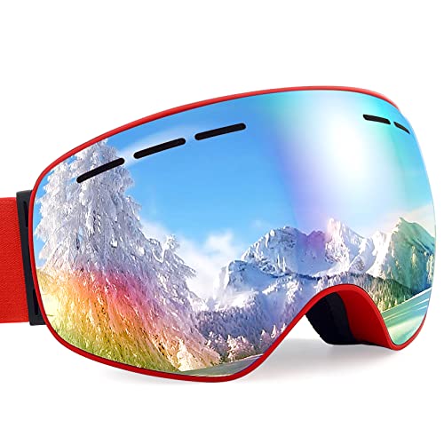 Dizokizo Skibrille mit Abnehmbarer Linse, für Ski Snowboard, Antibeschlag und einen 100% UV-Schutz, Dreifach Atmungsaktive Schaumstoffe & Geprägter Riemen für,Kinder,Jugend… von Dizokizo