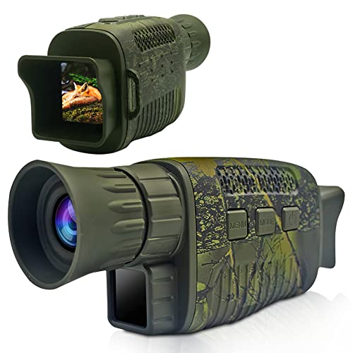 Nachtsichtgerät,4K HD Infrarot Monokular Digital Nachtsichtgeräte，1,5" TFT HD LCD,5X Digitalzoom für Vogelbeobachtung, Jagd, Spotting, Überwachung von Djioyer