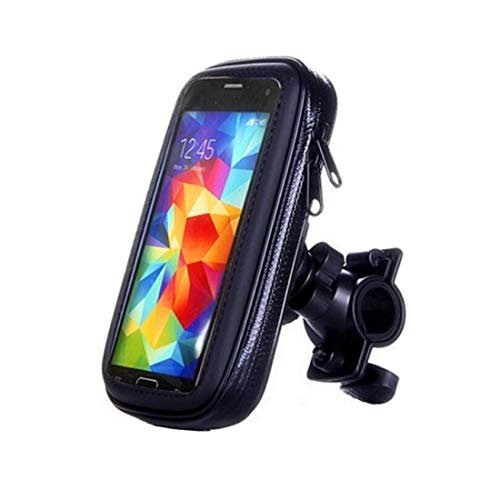 Do!LED 360° universal Smartphone Handy Navi Fahrradhalterung Halter Halterung mit wasserdichter Schutzhülle Tasche Fahrrad Motorrad Mountainbike Lenker (L) von Do!LED