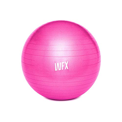 #DoYourFitness Gymnastikball mit Anti-Burst-System | Vielseitiges Allroundtalent für effektives Fitnesstraining und eine gesunde Sitzhaltung | Ideal für Zuhause oder das Büro [Pink- 55 cm] von #DoYourFitness