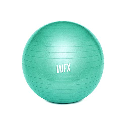 #DoYourFitness Gymnastikball mit Anti-Burst-System | Vielseitiges Allroundtalent für effektives Fitnesstraining und eine gesunde Sitzhaltung | Ideal für Zuhause oder das Büro [Türkis- 55 cm] von #DoYourFitness