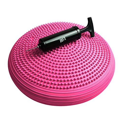 #DoYourFitness x World Fitness Ballsitzkissen - Ideales Bürostuhl Kissen & Balance Sitzkissen für Fitness, Reha & Rückentraining - 32 cm Durchmesser mit Noppenoberfläche + Pumpe - Pink von #DoYourFitness