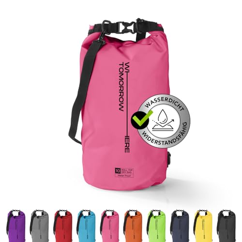 #DoYourSports Dry Bag Tasche | Wasserdichter Rucksack | Wasserfester Beutel & Packsack | Drybag ideal für Boot, Kajak, Angeln und Camping, WT2 [pink | 10L] von #DoYourOutdoor
