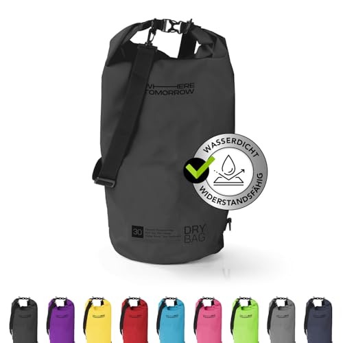 #DoYourOutdoor Where Tomorrow Dry Bag Tasche 5L schwarz | Wasserdichter Rucksack | Wasserfester Beutel & Packsack | Drybag ideal für Boot, Kajak, Angeln und Camping von #DoYourOutdoor