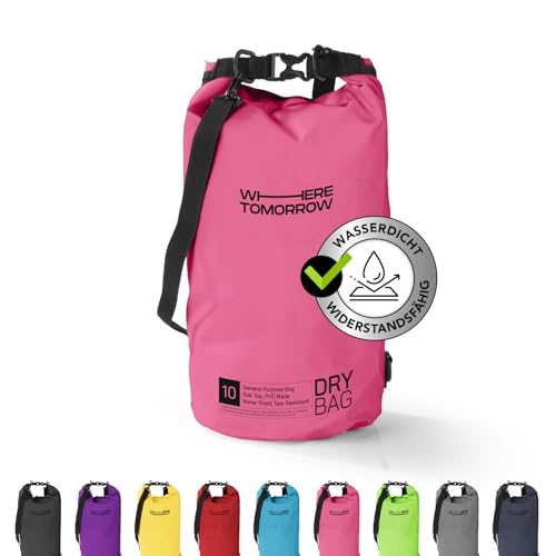 #DoYourOutdoor Where Tomorrow Dry Bag Tasche | Wasserdichter Rucksack | Wasserfester Beutel & Packsack | Drybag ideal für Boot, Kajak, Angeln und Camping, WT1 [pink | 5L] von #DoYourOutdoor