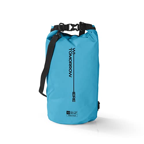 #DoYourOutdoor Where Tomorrow Dry Bag Tasche | Wasserdichter Rucksack | Wasserfester Beutel & Packsack | Drybag ideal für Boot, Kajak, Angeln und Camping, WT2 [himmelblau | 20L] von #DoYourOutdoor
