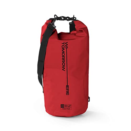 #DoYourOutdoor Where Tomorrow Dry Bag Tasche 20L rot | Wasserdichter Rucksack | Wasserfester Beutel & Packsack | Drybag ideal für Boot, Kajak, Angeln und Camping von #DoYourOutdoor