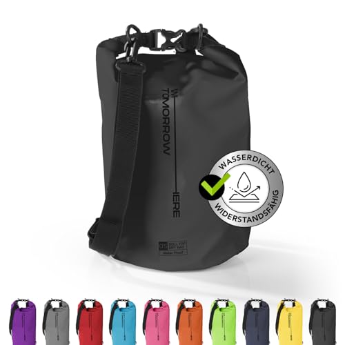 #DoYourSports Dry Bag Tasche | Wasserdichter Rucksack | Wasserfester Beutel & Packsack | Drybag ideal für Boot, Kajak, Angeln und Camping, DYS [schwarz | 10L] von #DoYourOutdoor