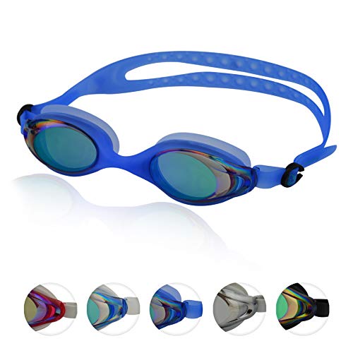 #DoYourSwimming »Barracuda« Schwimmbrille, 100% UV-Schutz + Antibeschlag. Starkes Silikonband + stabile Box. TOP-Marken-QUALITÄT! AF-400m, blau von #DoYourSwimming