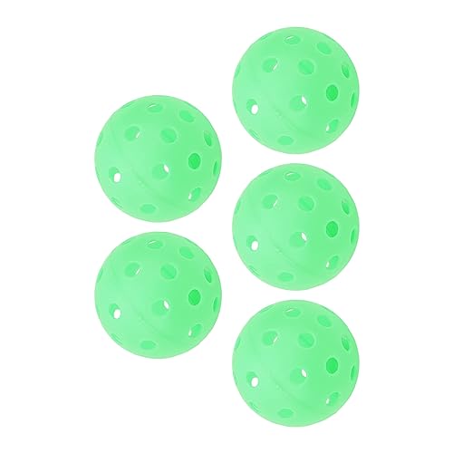 Doact Sport-Pickleballs, Leuchtende Pickleball-Bälle mit 40 Löchern für das Spielen Im Innenbereich (Green) von Doact