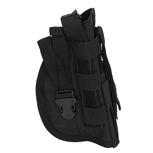 Molle-Gürtelholstertasche, Hohe Kompatibilität, Multifunktionale Hüfttasche, Nylon-Gurtband, Tragbar, Schnellverschluss, Klettverschluss für Outdoor-Camping (Black) von Doact
