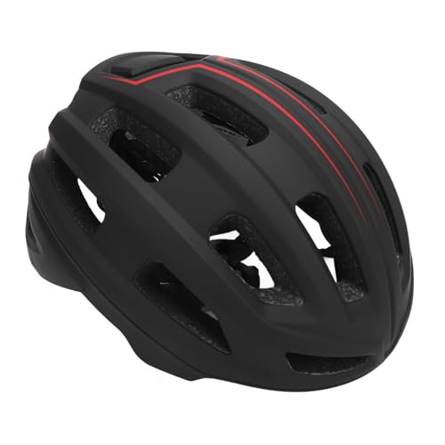 Mountainbike-Helm, Herausnehmbares Innenfutter, Verstellbarer Klettverschluss Zum Radfahren (Black) von Doact