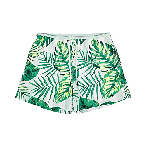 Dock & Bay Swim Shorts für Männer - Schnell trocknend, super saugfähig - Badehose - 100% recycelt - Botanical - Palm Dreams, Large (35-37") von Dock & Bay