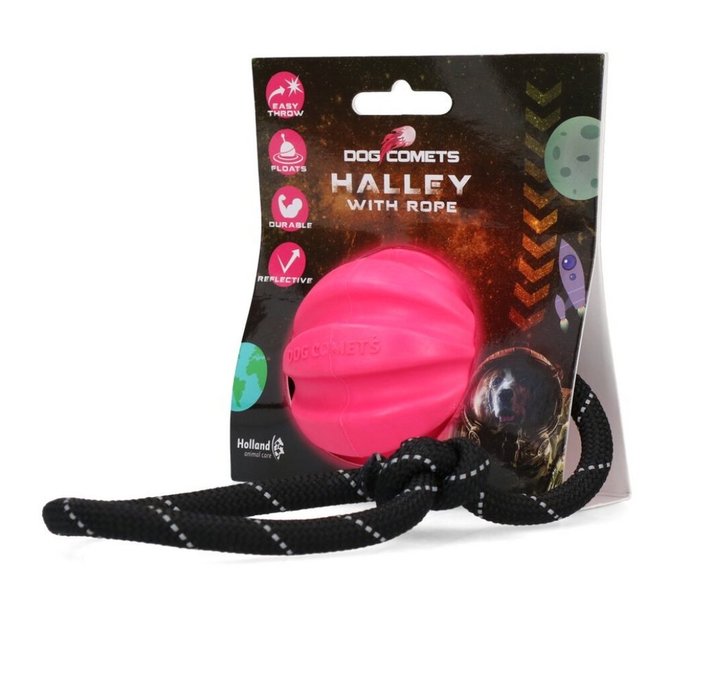 Dog Comets Tierball Ball Halley Pink with rope von Dog Comets