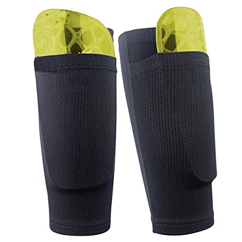 Dokpav Soccer Shin Guard Socken mit Tasche Ärme, Fußball Ausrüstung mit Taschen Kompressionswade Ärm-（Keine Kunststoff-Platten）- (Teen - schwarz) von Dokpav