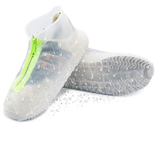 DolDer Überschuhe, Silikon Schuhüberzieher wasserdicht Schuhe Silikonschuhe perfekt für Regen, Wandern und Gassi Gehen Hund, Regenüberschuhe (Größe M transparent) von DolDer