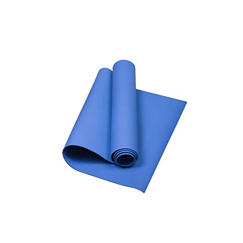 Gymnastikmatte Yogamatte Fitnessmatte Sportmatte Dünn Trainingsmatte Rutschfest Pilate Matte 4mm dick Sport Workout Outdoor Gym & Home, 173 x 61 x 0.4 cm (Blau) von DolceTiger