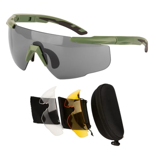 Domasvmd Sport-Sonnenbrille für Damen und Herren, Outdoor-Sportbrille mit austauschbaren Gläsern, Fahrradbrille, Outdoor-Brillen, modische Brillen von Domasvmd