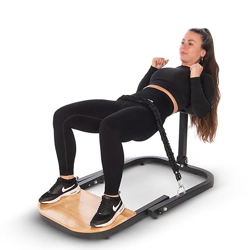 Hip Thrust Trainer, High Resistance Glute Machine, Collapsible Home Gym Workout - Comes with 61 kg Resistance Band, Hip Up Deep Thrust Trainer Lift Lifter Gym Equipment von Domhanico