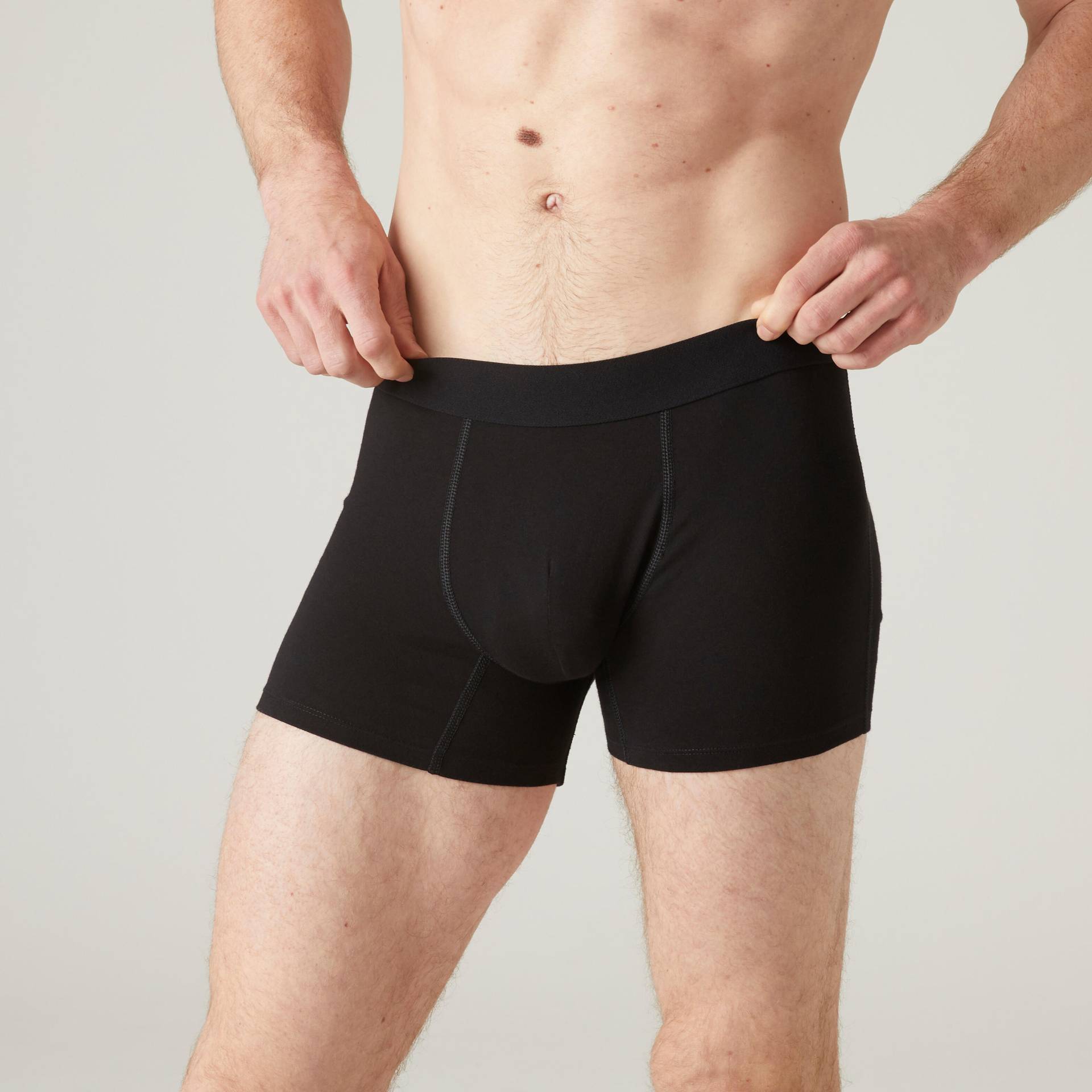 Boxershorts Slim 500 Fitness schwarz von Domyos