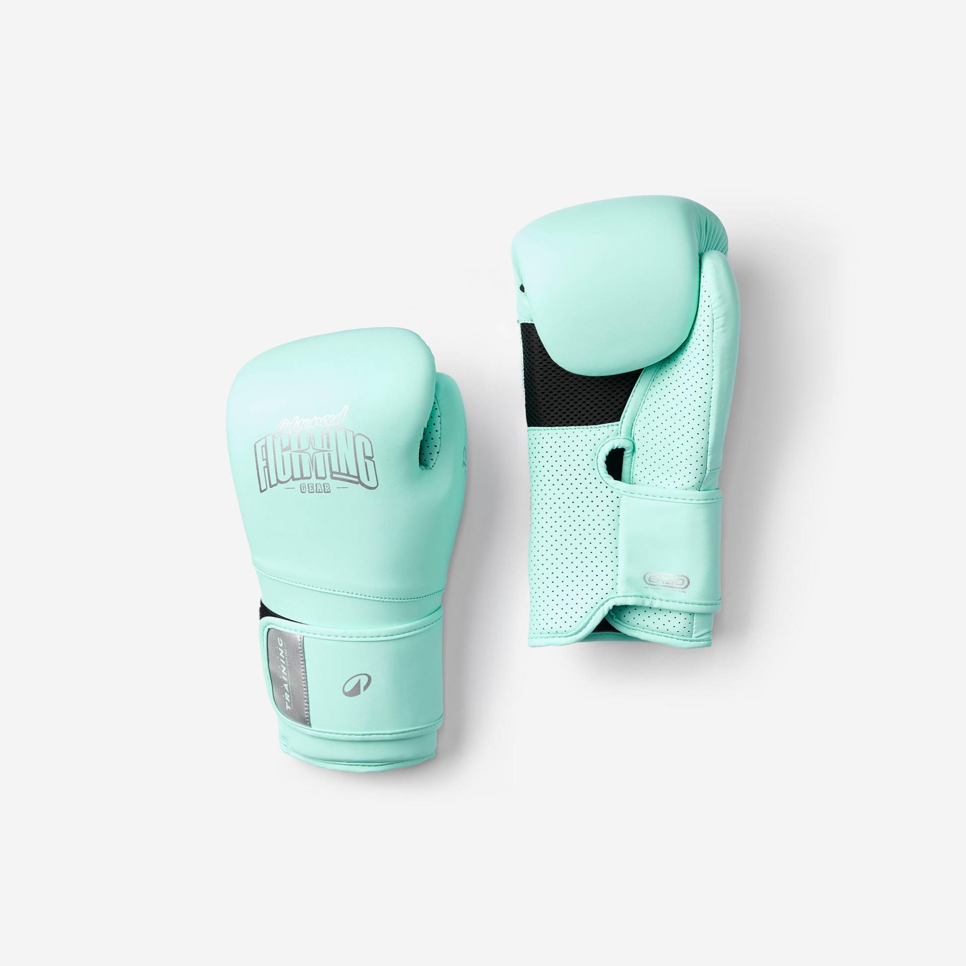 Boxhandschuhe Training mit ergonomischem Schaumstoff - mintgrün von Domyos