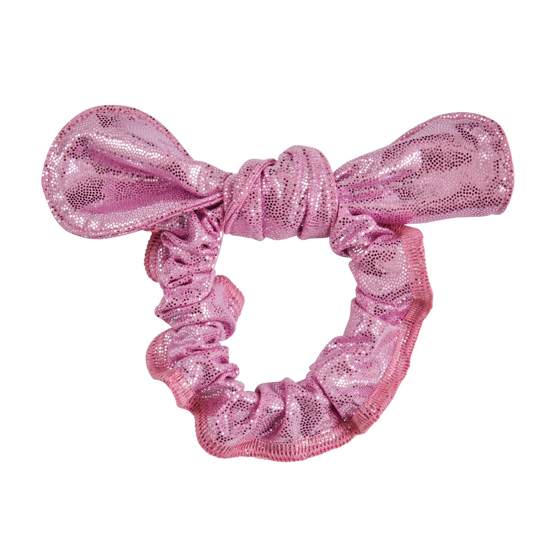 Haarband mit Schleife Mädchen - rosa mit Pailletten von Domyos