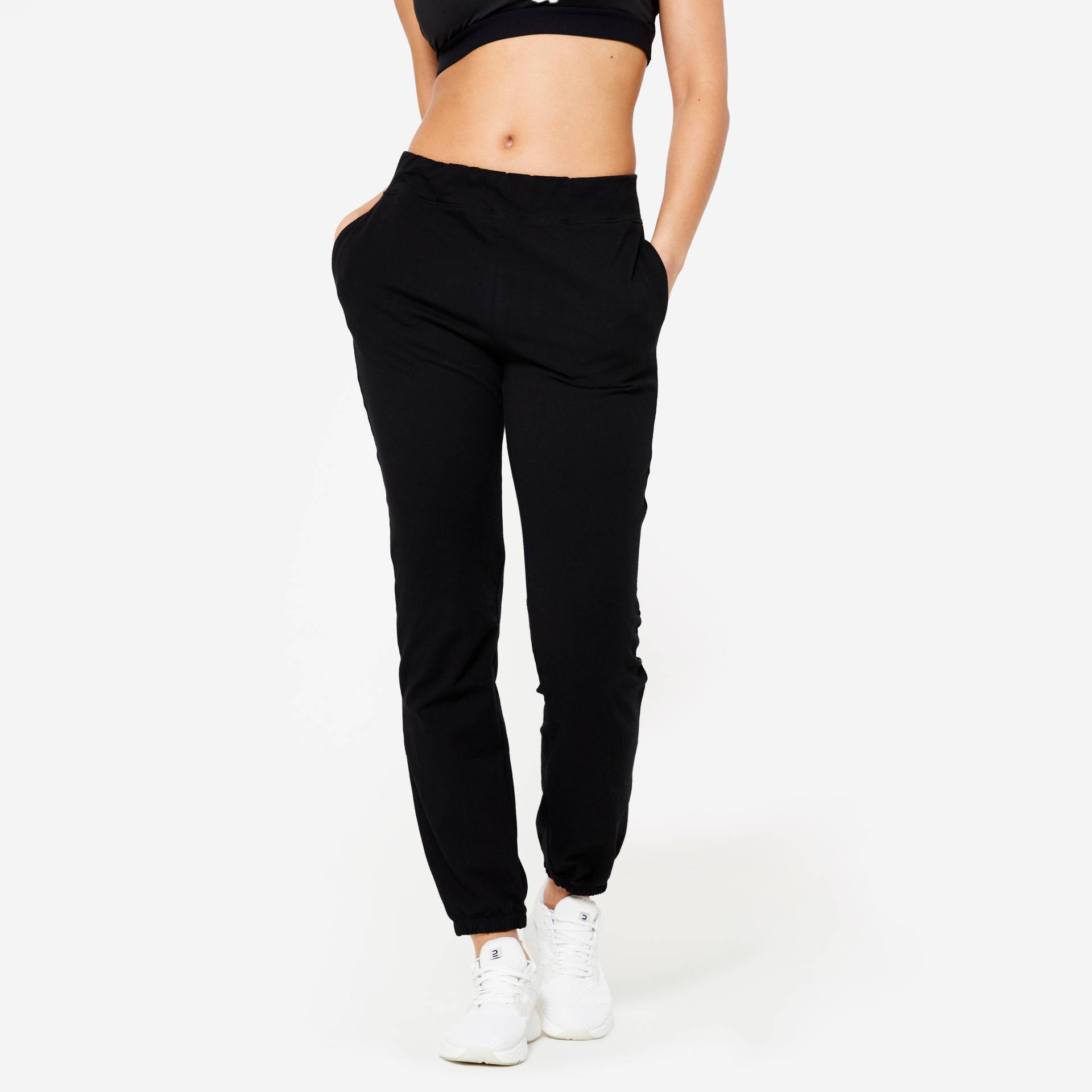 Jogginghose Damen - 100 schwarz von Domyos