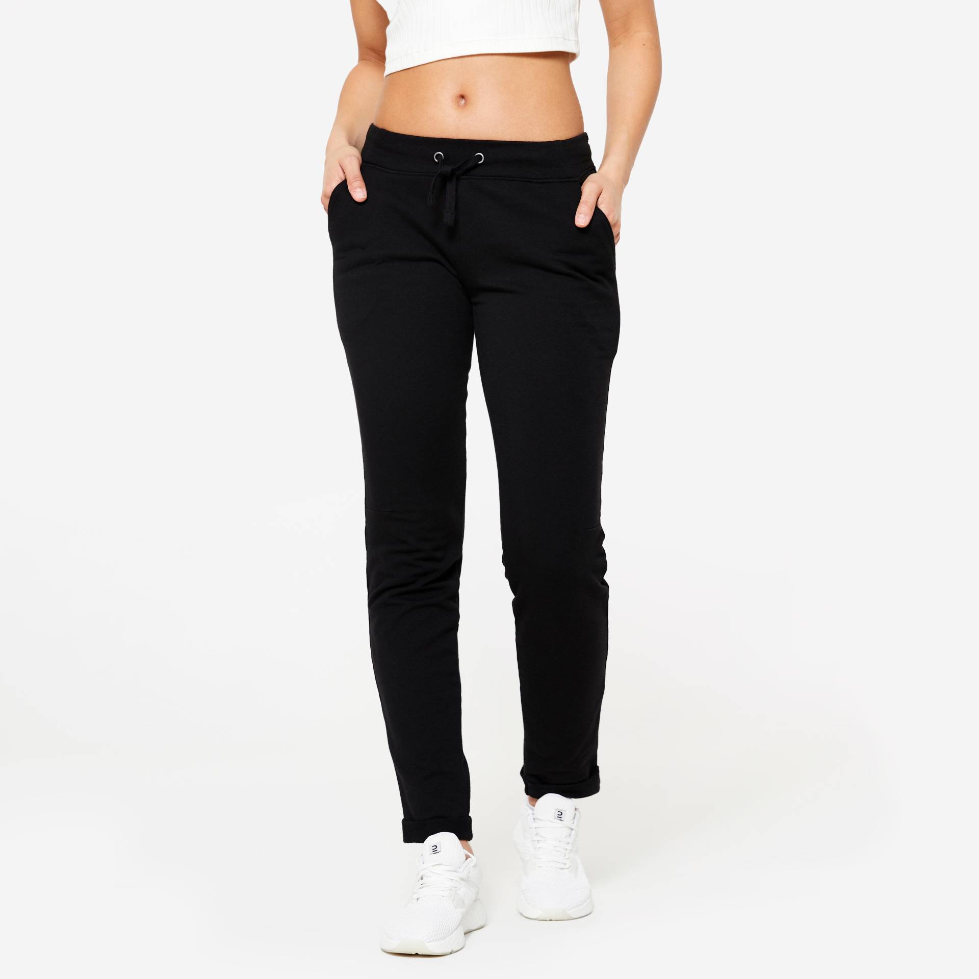 Jogginghose Damen Slim - 500 schwarz von Domyos